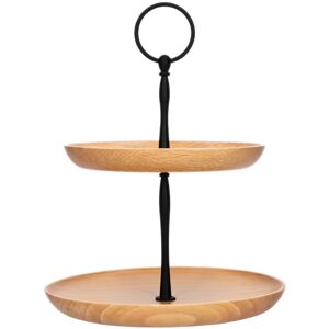 QUVIO Etagere / Serveerschaal - Hout en staal - 2 Laags QUVIO Etagere / Serveerschaal - Hout en staal - 2 Laags