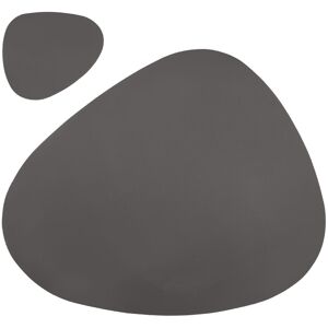 Krumble Placemat en onderzetter set - PU Leer - Donkergrijs Krumble Placemat en onderzetter set - PU Leer - Donkergrijs