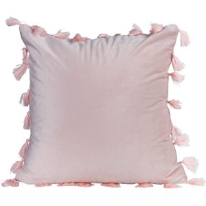 QUVIO Sierkussen met franjes - Gevuld - 45 x 45 cm - Lichtroze QUVIO Sierkussen met franjes - Gevuld - 45 x 45 cm - Lichtroze