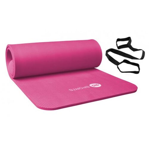 Fitnessmat / trainingsmat NBR RS Sports l roze l 180 x 60 x 1,5 cm