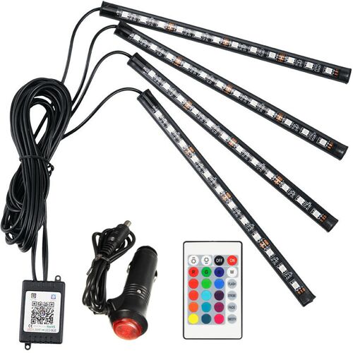 Geeek LED auto interieur verlichting RGB + Afstandbediening - Binnenverlichting