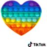 Geeek Pop it Fidget Toy Regenboog- Bekend van TikTok - Hartje- Rainbow