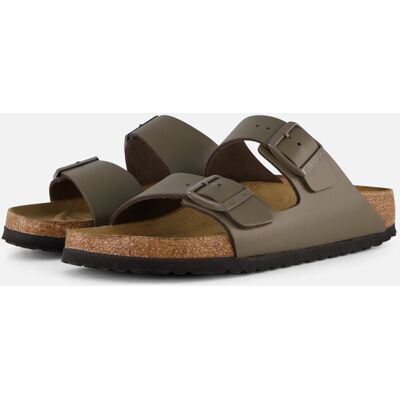 Birkenstock Arizona Slippers grijs Leer Grijs 45 male Birkenstock Arizona Slippers grijs Leer Grijs 45 male