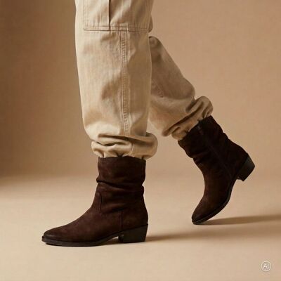 Tamaris Tamaris Cowboylaarzen bruin Suède Bruin 36 Dames Tamaris Tamaris Cowboylaarzen bruin Suède Bruin 36 Dames