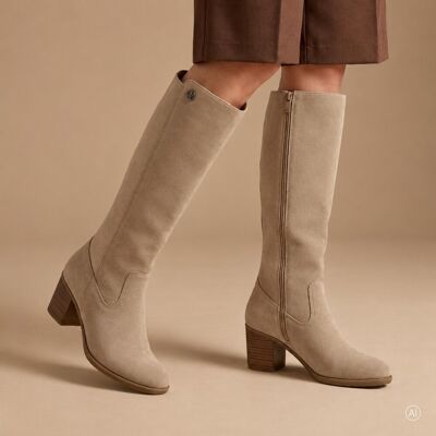 Rieker Rieker Hoge laarzen beige Suede Beige 37 Dames Rieker Rieker Hoge laarzen beige Suede Beige 37 Dames