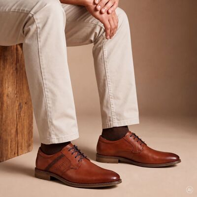 Bugatti Bugatti Amros Veterschoenen cognac Cognac 48 Heren Bugatti Bugatti Amros Veterschoenen cognac Cognac 48 Heren
