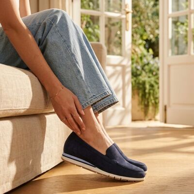 Gabor Gabor Instappers blauw Nubuck Blauw 6,5 Dames Gabor Gabor Instappers blauw Nubuck Blauw 6,5 Dames