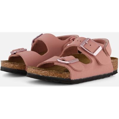 Birkenstock Milano pink clay Birko-Flor Nubuck Roze 30,32,33 Vrouwelijk Birkenstock Milano pink clay Birko-Flor Nubuck Roze 30,32,33 Vrouwelijk