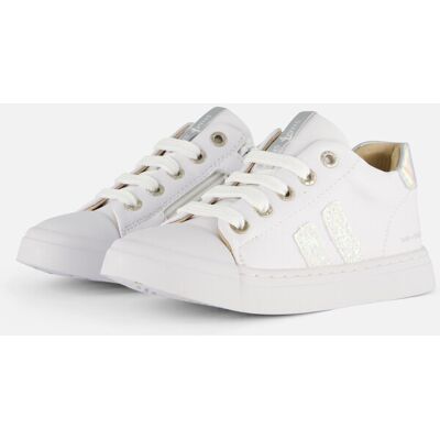 Shoesme Glitter Sneakers wit Leer Wit 31 Vrouwelijk Shoesme Glitter Sneakers wit Leer Wit 31 Vrouwelijk