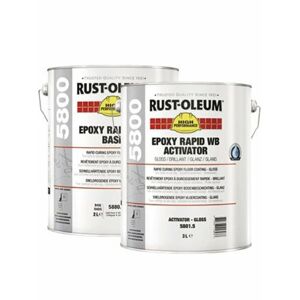 Rust-Oleum 5800 Epoxy Rapid WB Mat - Ral 7001 Staalgrijs - 5L