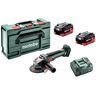 Metabo WB 18 LT BL 11-125 Quick 18V Li-ion Accu Haakse Slijper Set (2x LiHD 5.5Ah) In MetaBox