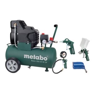 Metabo Basic 250-24 W OF SET Compressor + LPZ-4 Toebehorenset - 1500W - 8 Bar - 24L - 100 L/min