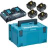 Makita 197626-8 18V Li-Ion Accu Starterset (4x 5.0Ah) + Duolader In Mbox