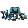 Makita DLX6082T 18V Li-Ion Accu 6-delige Combiset (3x 5.0Ah Accu) In Tas