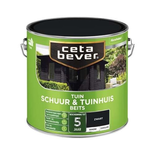 Cetabever Dekkend Schuur&Tuinhuis Beits Zwart 2,5 Liter