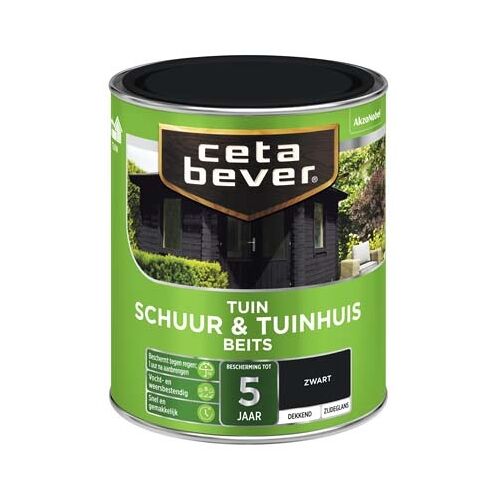 Cetabever Dekkend Schuur&Tuinhuis Beits Zwart 0,75 Liter