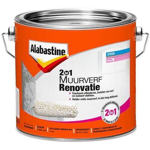 Alabastine 2in1 Muurverf Renovatie 2,5 Liter