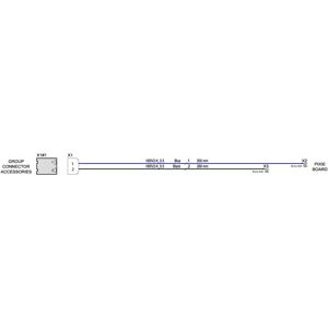 AEG kabel, connector, stroombord, 2pol.XP1 XP11 140212324010 AEG kabel, connector, stroombord, 2pol.XP1 XP11 140212324010