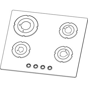 AEG bovenblad, zwart, Zanussi, 590x520mm 140172486015 AEG bovenblad, zwart, Zanussi, 590x520mm 140172486015