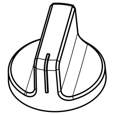 AEG knop, index, wit, 140216939011 AEG knop, index, wit, 140216939011