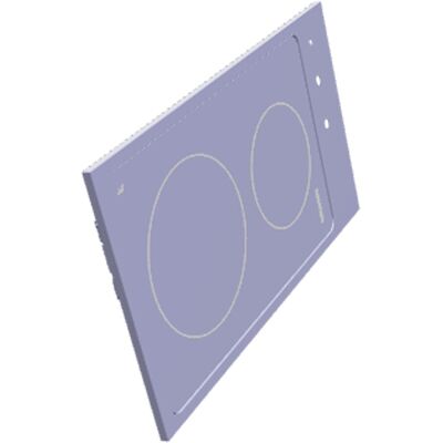 AEG glasplaat met kader, inox, Zanussi, 290x510mm 3578748158 AEG glasplaat met kader, inox, Zanussi, 290x510mm 3578748158