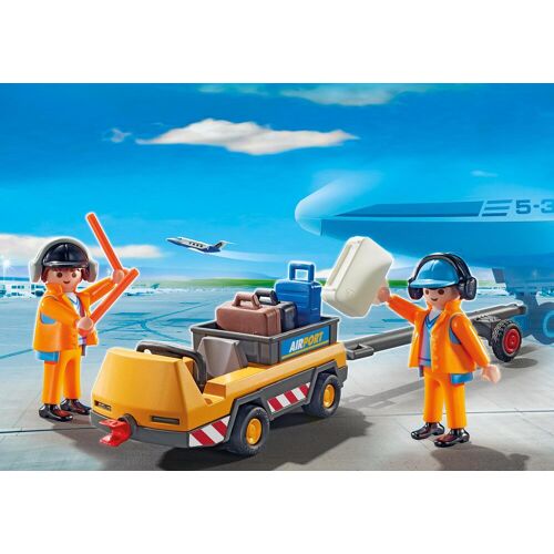 Playmobil Luchtverkeersleiders met bagagetransport