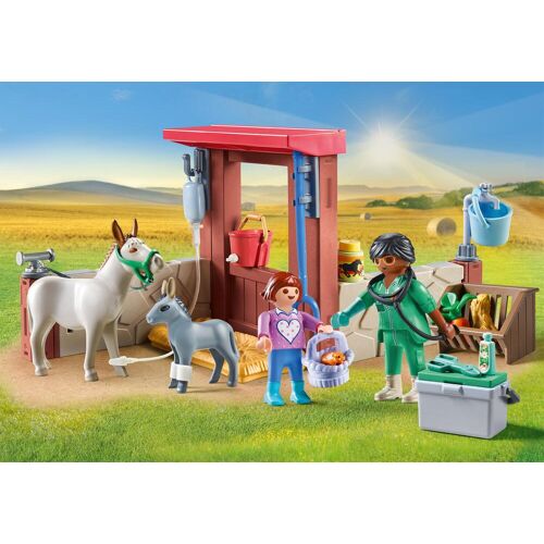 Playmobil Boerderij dierenarts met de ezels