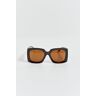  Gina Tricot- Large square sunglasses - Sonnenbrillen- Brown - ONESIZE- Female