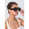  Gina Tricot- Large square sunglasses - Sonnenbrillen- Black - ONESIZE- Female