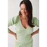  Gina Tricot- Knitted top - Tops und shirts- Green - S- Female