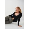 Gina Tricot- Lace detail top - langarmshirts- Black - XXS- Female