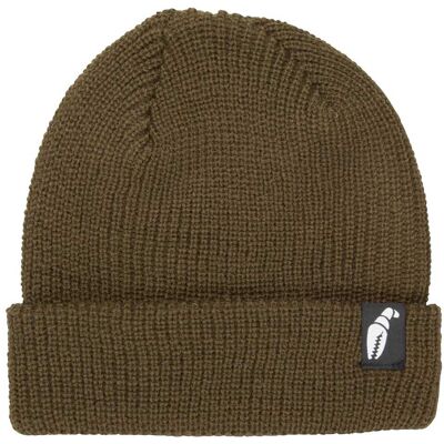 CRAB GRAB CLAW LABEL BEANIE BROWN One Size Unisex CRAB GRAB CLAW LABEL BEANIE BROWN One Size Unisex