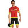 BOBTEAM Scatto Set (fietsshirt + fietsbroek), voor heren rood/neon geel S-2XL male
