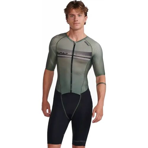 2XU Tri Suit Aero triathlonsuit, voor heren, Maat S, Triathlon body, Triathlon k olijf S male