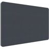 Lintex Bureauscherm Edge, Kleur Stingray YA311 - Donkergrijs, Grootte B160 x H70 cm, Lijstkleur Wit