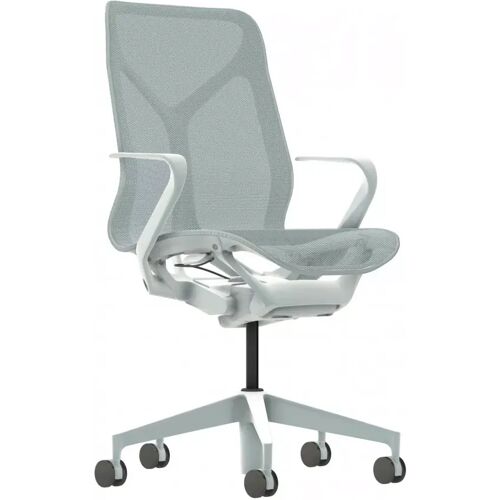 Herman Miller Cosm, Mid Back - Bureaustoel, Kleur Glacier, Armleuning Vaste armleuningen