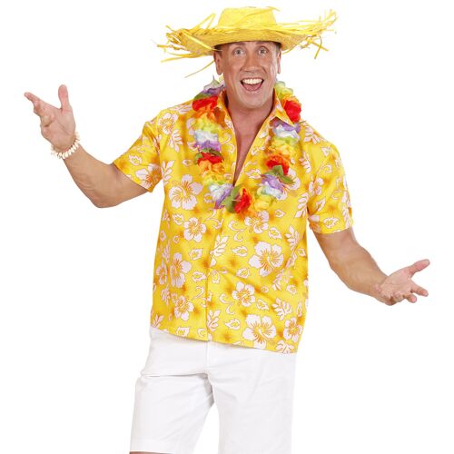 Finidi Hawaii artikelen: Geel Hawaii shirt XL male