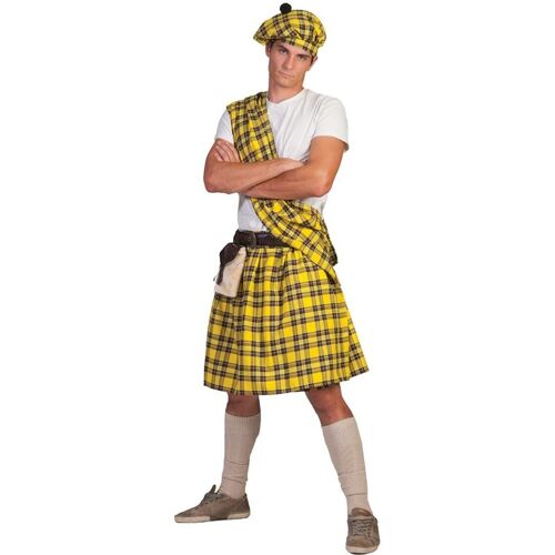 Espa Gele Schotse highlander kilts voor carnaval M/L M (48-50) male