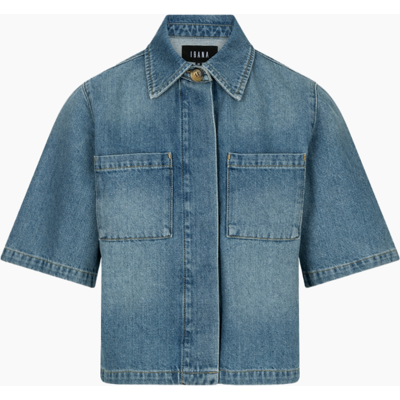 IBANA Treabhar Denim Jeansblauw blouse Blauw 40 female IBANA Treabhar Denim Jeansblauw blouse Blauw 40 female
