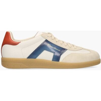 Santoni 21965 Off-White/Blauw/Rood Beige 44 male Santoni 21965 Off-White/Blauw/Rood Beige 44 male