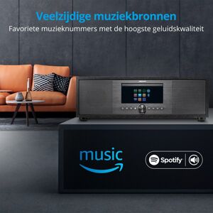 Medion LIFE® P66400 All-in-One Audio Systeem   LCD-Display 7  1 (2.8'')   Internet/DAB+/PLL-UKW Radio   CD/MP3-Player   Bluetooth®   WLAN   RDS   2.1