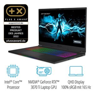 Medion ERAZER® Beast X30   Intel® Core™ i7-12700H   Windows 11 Home   43,9 cm (17,3") QHD-beeldscherm 100% sRGB met 165 Hz   NVIDIA® GeForce RTX™ 3070