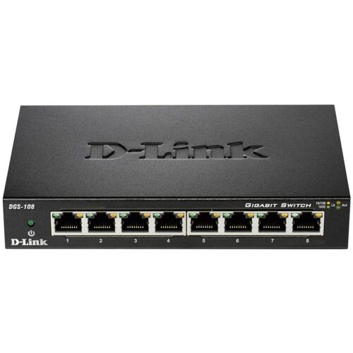 D-Link DGS-108 Netwerk switch 8 poorten 1 GBit/s