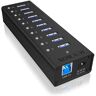 ICY BOX IB-AC6110 USB 3.2 Gen 1-hub 10 poorten Zwart