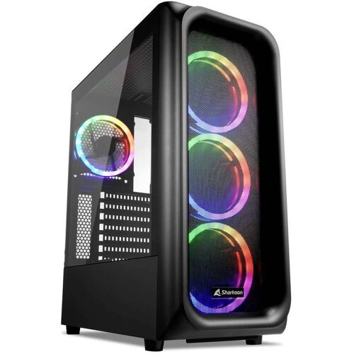 Sharkoon TK5M RGB ATX Desktop PC-behuizing Zwart