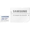 Samsung EVO Plus SDXC-kaart 256 GB Class 10, Class 10 UHS-I, UHS-I, v30 Video Speed Class A2-vermogensstandaard, Incl. SD-adapter, Schokbestendig