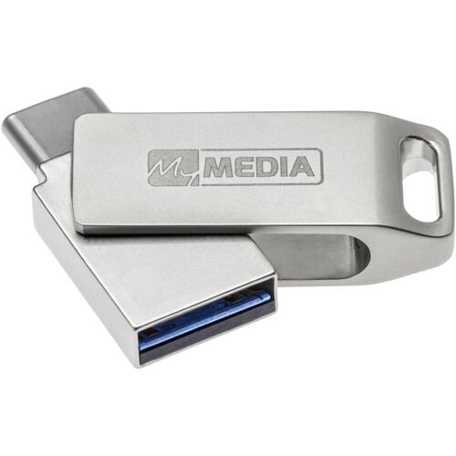 MyMEDIA My Dual USB 3.2 Gen 1 /USB C Drive 128GB USB-stick 128 GB Zilver 69271 USB 3.2 Gen 1 (USB 3.0), USB-C