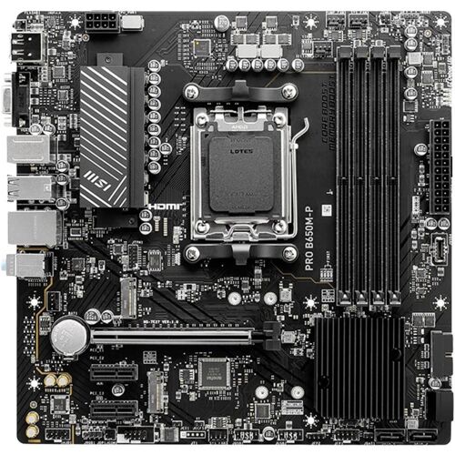 MSI PRO B650M-P Moederbord Socket AMD AM5 Vormfactor Micro-ATX Moederbord chipset AMD® B650