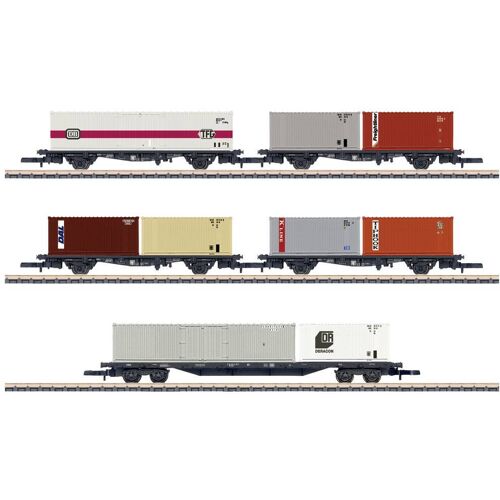 Märklin 82664 Z set van 5 wagons containertransport, MHI