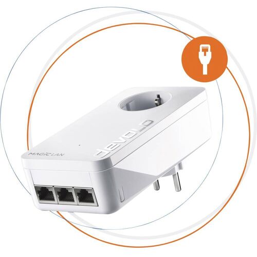 Devolo Magic 2 LAN triple Powerline uitbreidingsadapter 8507 NL Powerline 2400 MBit/s